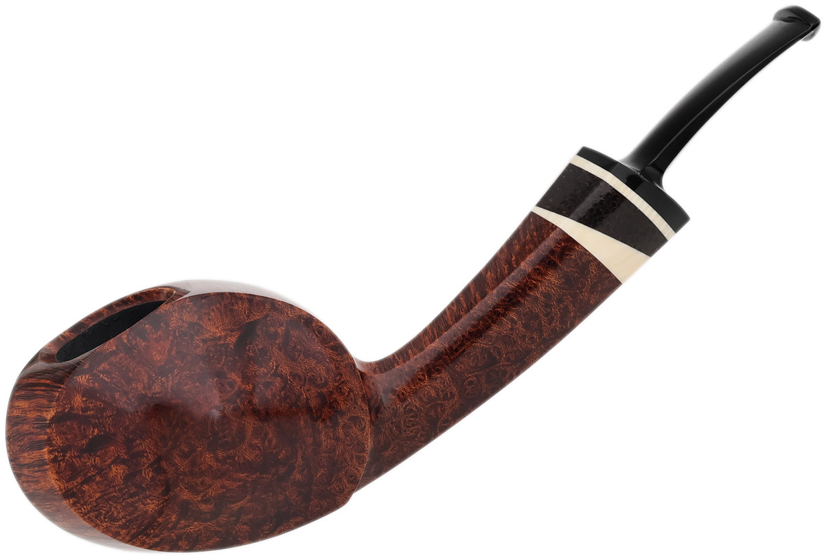 J. Alan Pipes Smooth Fugu Tokutomi Tribute with Ivorite and Black Palm (2283) (HT) (2025)