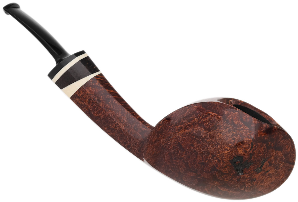 J. Alan Pipes Smooth Fugu Tokutomi Tribute with Ivorite and Black Palm (2283) (HT) (2025)