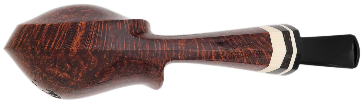 J. Alan Pipes Smooth Fugu Tokutomi Tribute with Ivorite and Black Palm (2283) (HT) (2025)