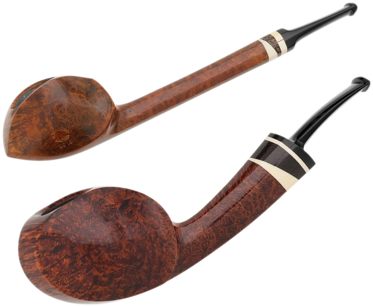 J. Alan Pipes Smooth Fugu Tokutomi Tribute with Ivorite and Black Palm (2283) (HT) (2025)