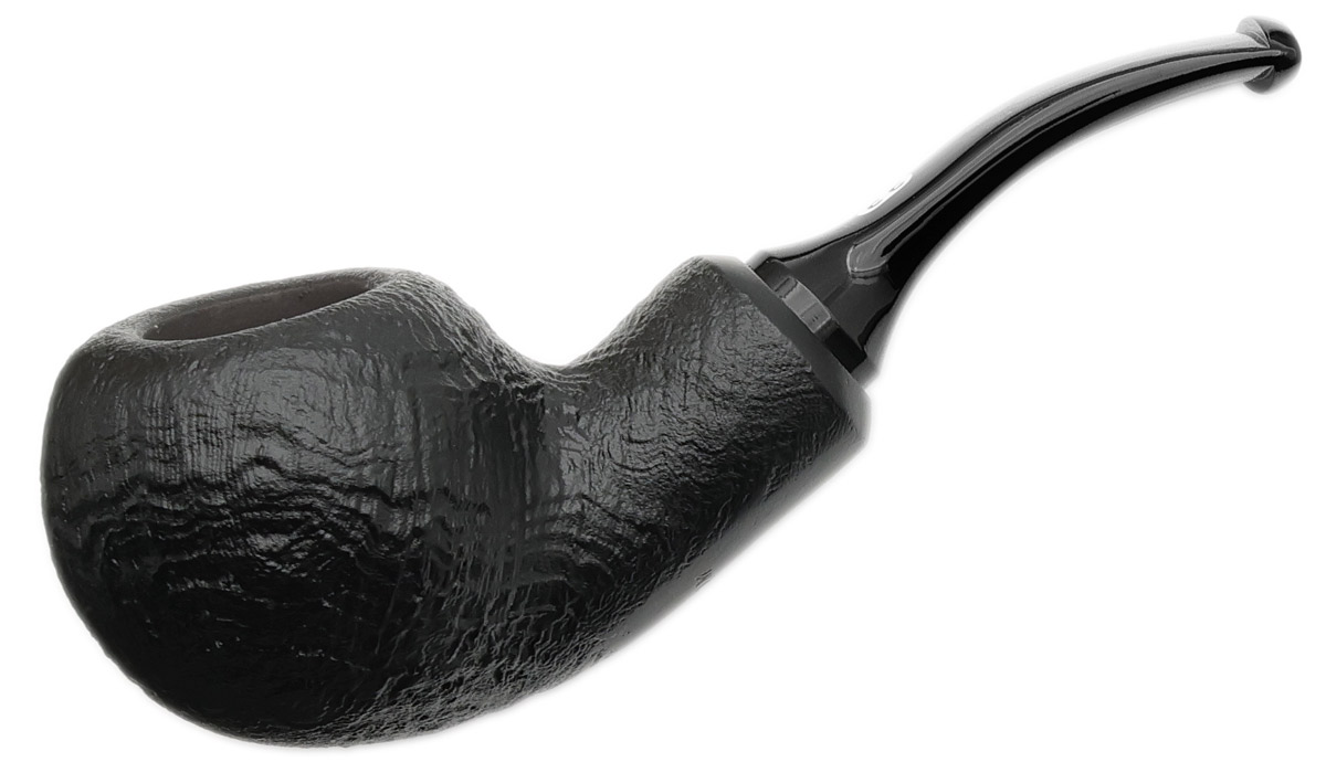 Chacom Sandblasted Black Bent Apple Reverse Calabash