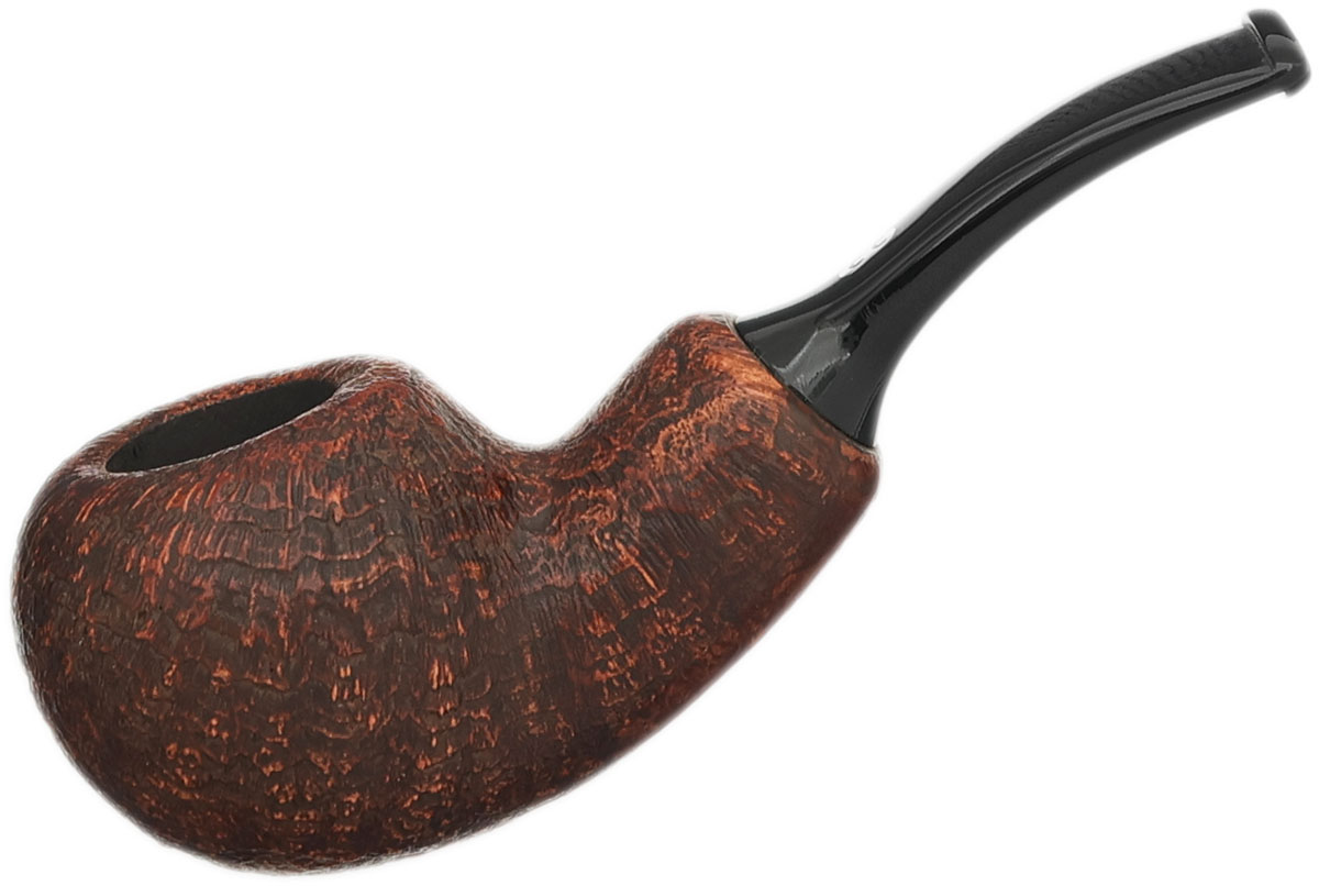 Chacom Brown Sandblasted Bent Apple Reverse Calabash