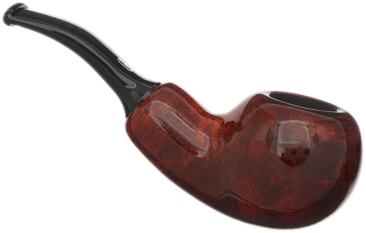 Chacom Brown Smooth Bent Apple Reverse Calabash