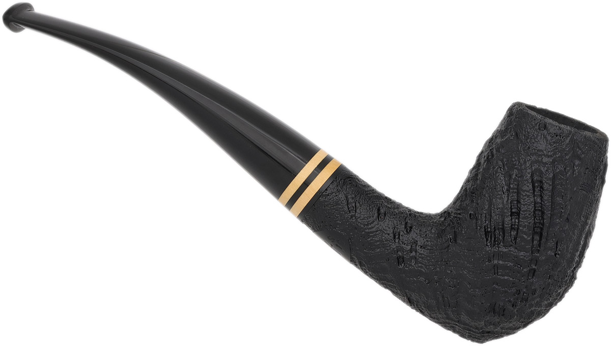 Pete Prevost Sandblasted Strawberry Wood Paolo Becker Tribute Bent Billiard with Boxwood (S)