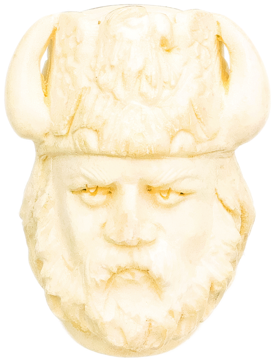 AKB Meerschaum Carved Viking with Horned Hat (with Case)