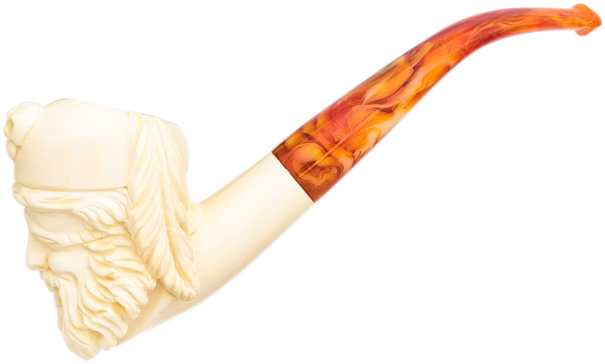 AKB Meerschaum Carved Pirate with Cap (with Case)