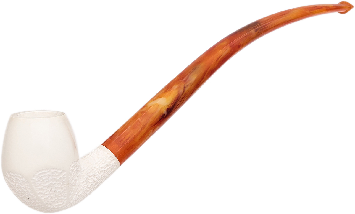 AKB Meerschaum Partially Rusticated Rhodesian Churchwarden (Ali) (with Case)