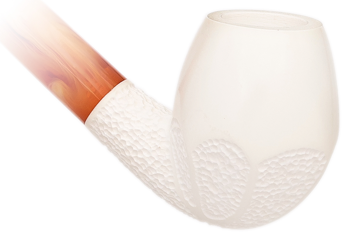 AKB Meerschaum Partially Rusticated Rhodesian Churchwarden (Ali) (with Case)