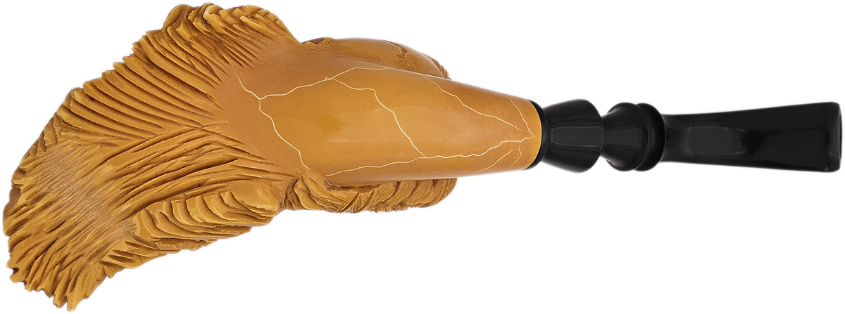 AKB Meerschaum Carved Viking Skull (Ali) (with Case)