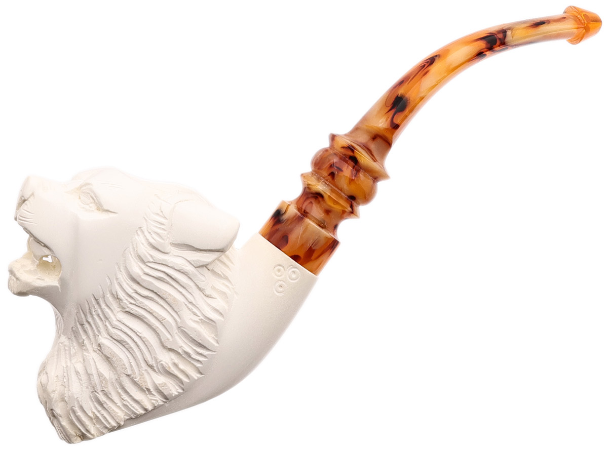 AKB Meerschaum Carved Wolf (with Case)