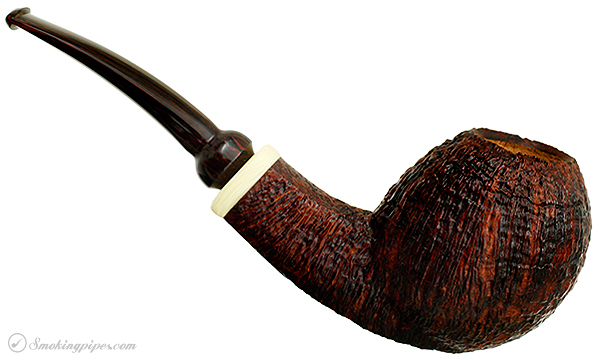 Scott Thile Sandblasted Bent Egg with Celluloid (FH) (315)