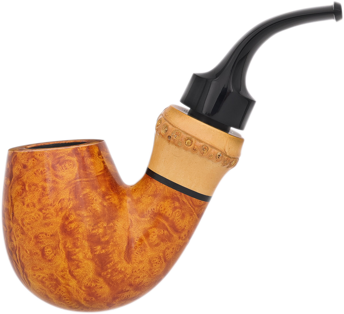Tsuge Ikebana Smooth Peterson Tribute Bent Billiard with Bamboo (Kikuchi) (K) (043) (2025) (9mm)