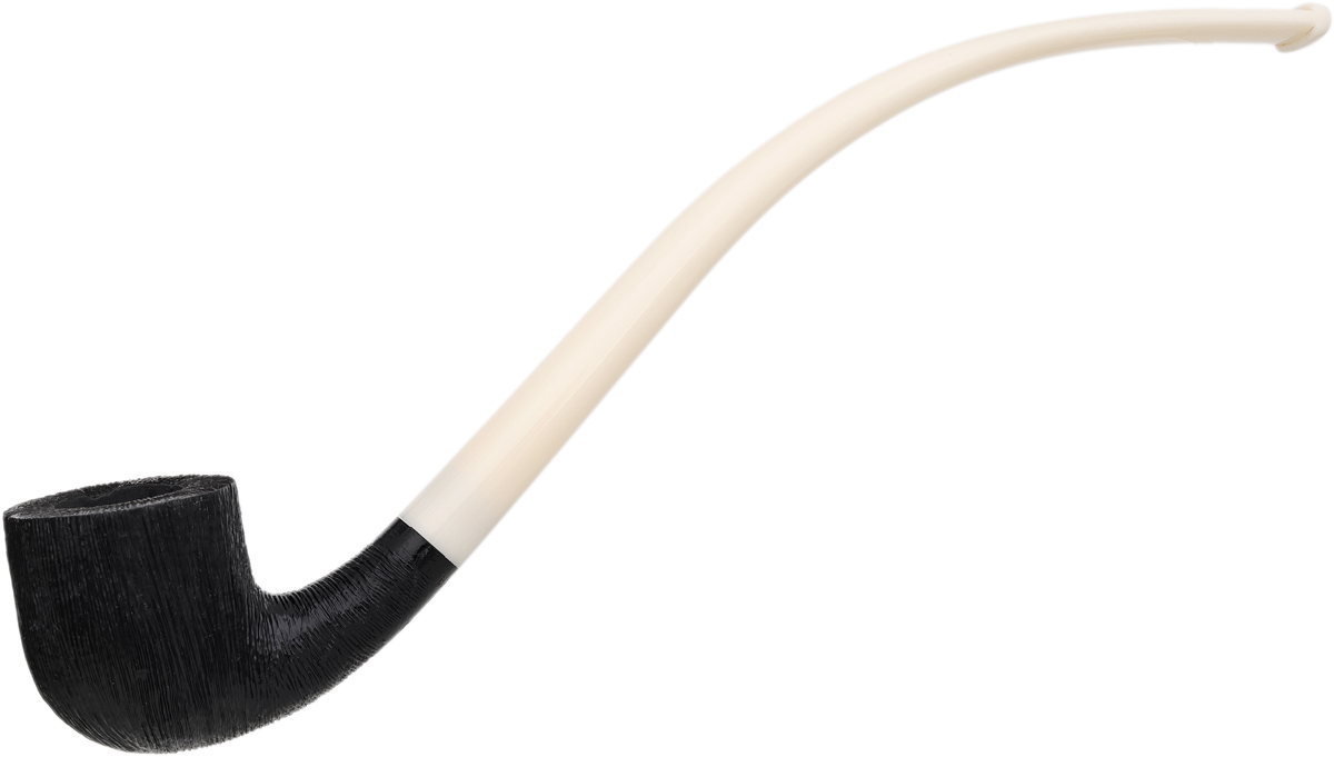 BriarWorks Classic Dark Rusticated Churchwarden with White Stem (C131XL)