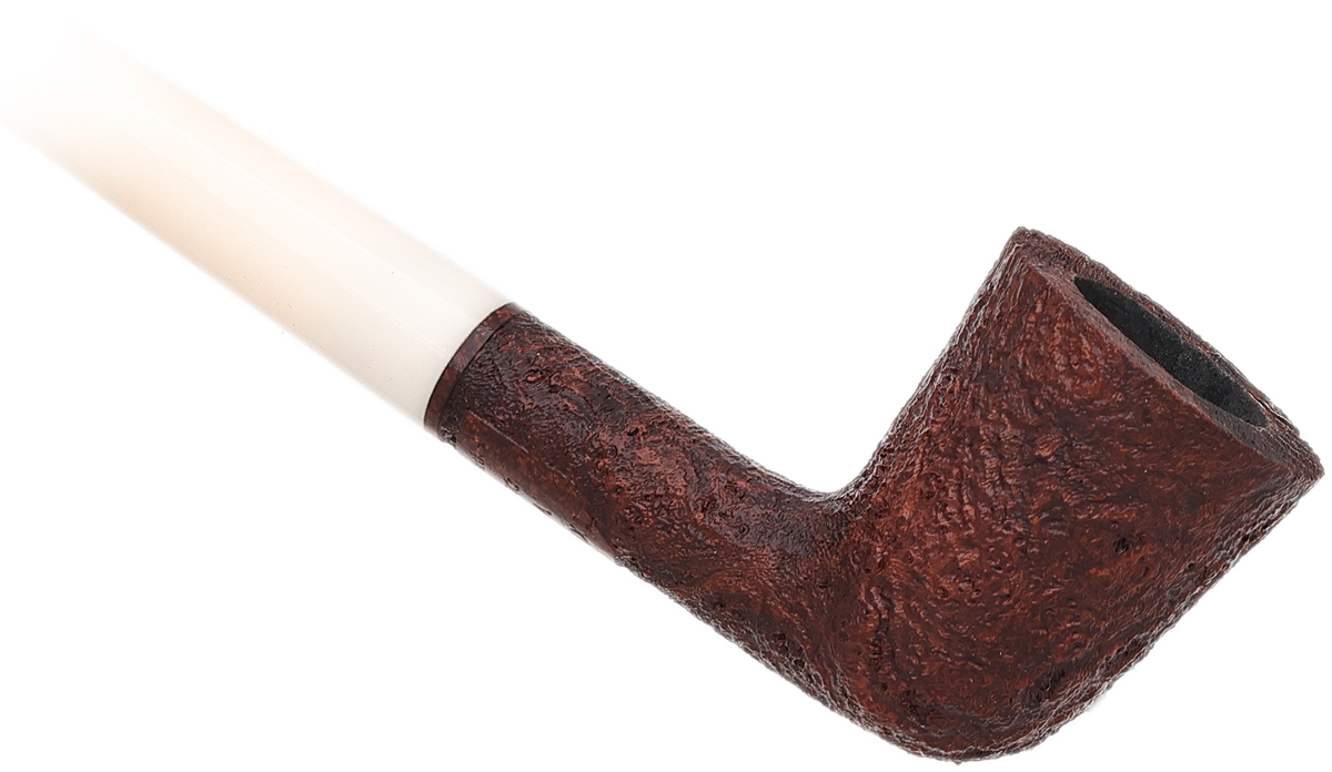 BriarWorks Classic Brown Sandblasted Churchwarden with White Stem (C61XL)