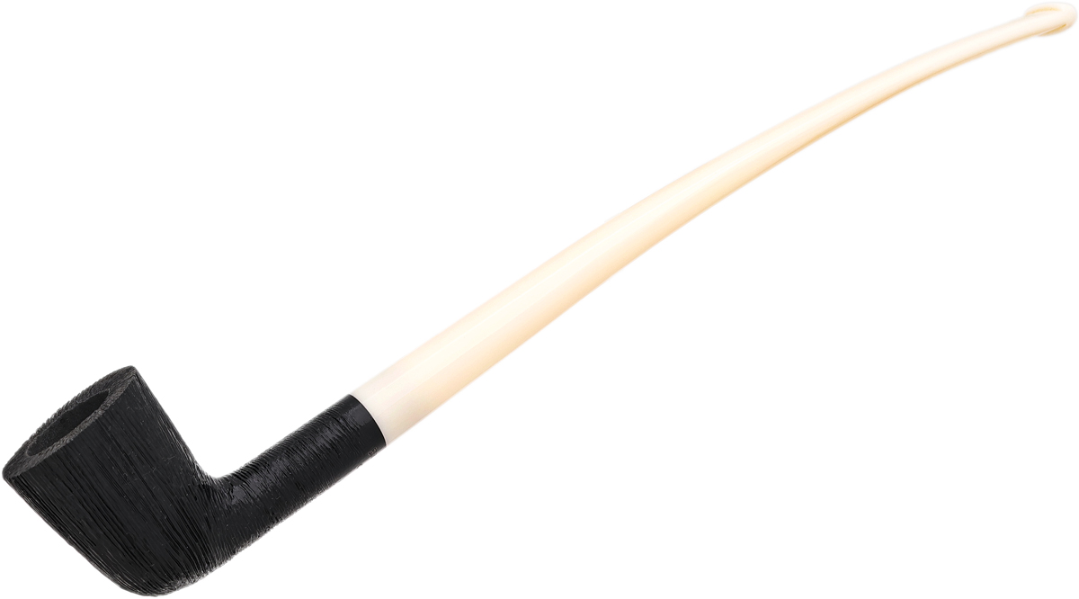 BriarWorks Classic Dark Rusticated Churchwarden with White Stem (C61XL)
