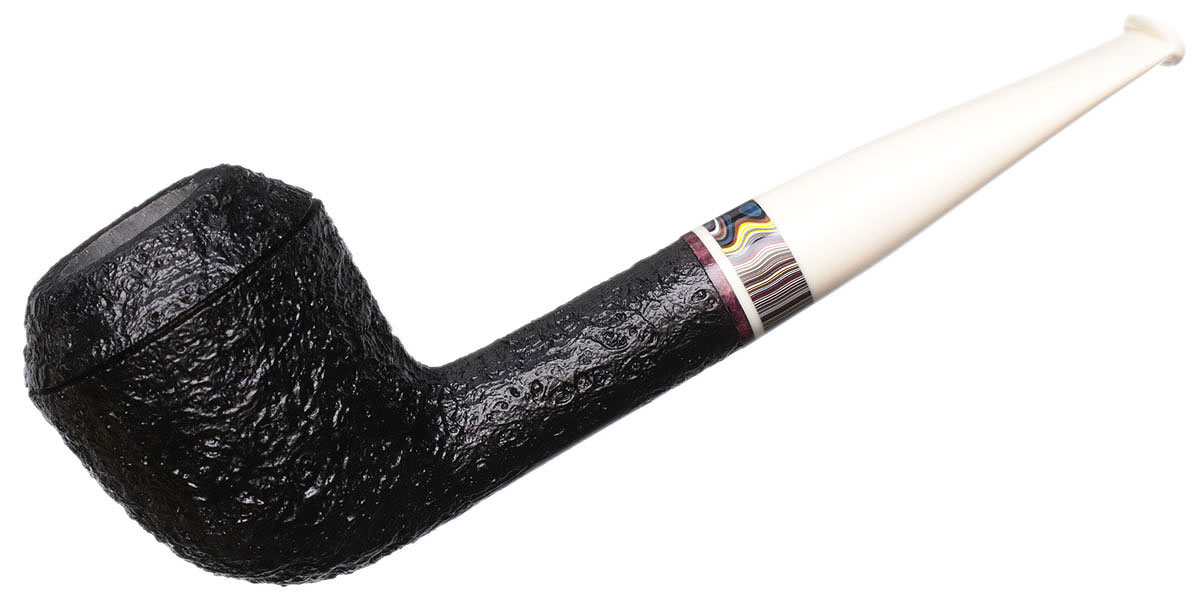 Bill Shalosky Sandblasted Rhodesian with Fordite and Juma (490)