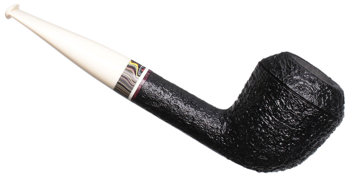 Bill Shalosky Sandblasted Rhodesian with Fordite and Juma (490)
