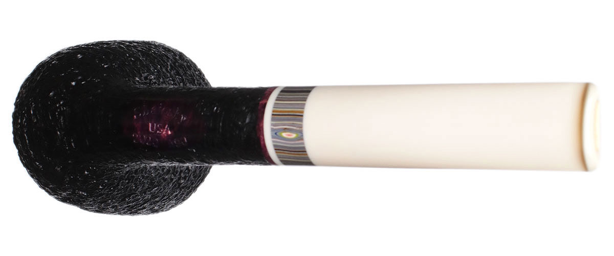 Bill Shalosky Sandblasted Rhodesian with Fordite and Juma (490)
