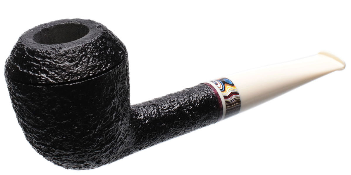Bill Shalosky Sandblasted Rhodesian with Fordite and Juma (490)