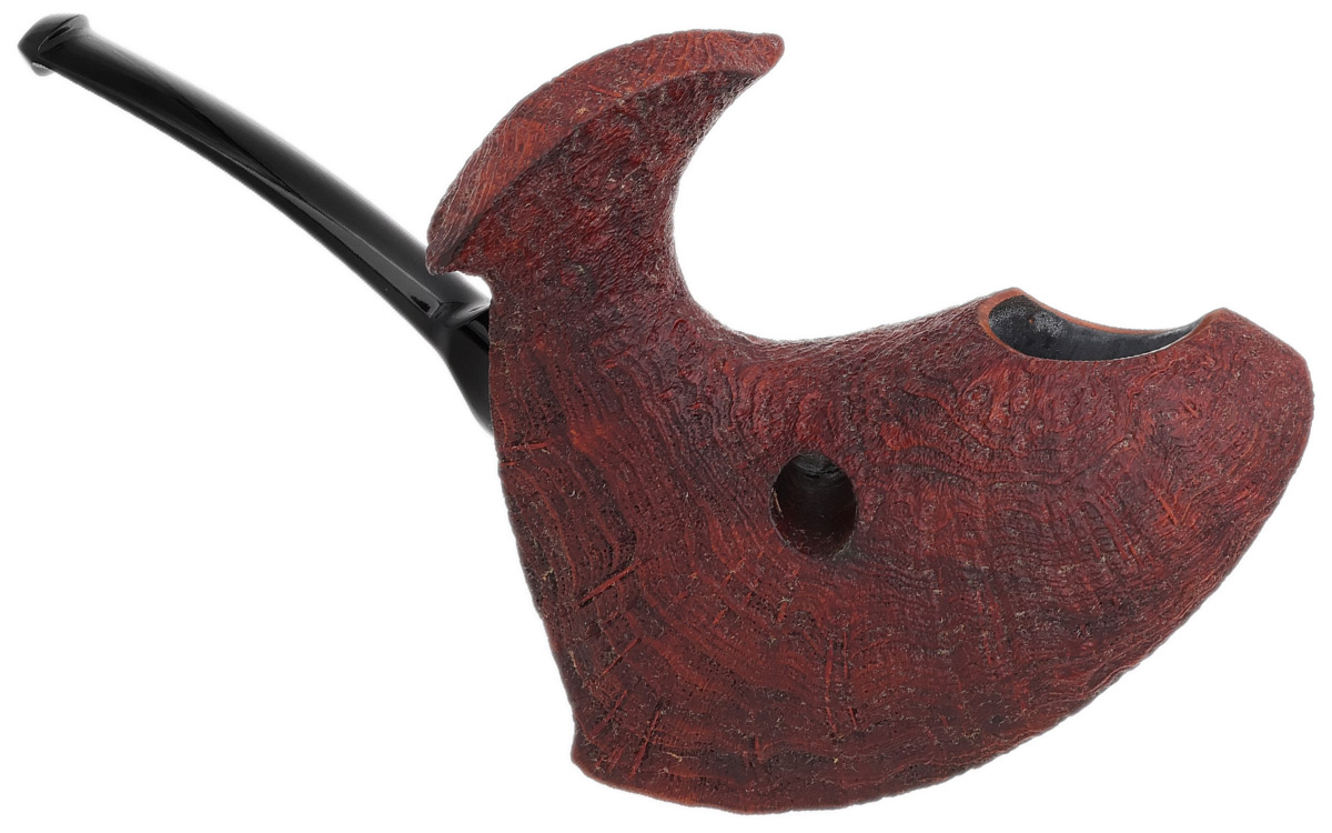 Jared Coles Partially Sandblasted Strawberry Wood Pierced Fish (with Stand)