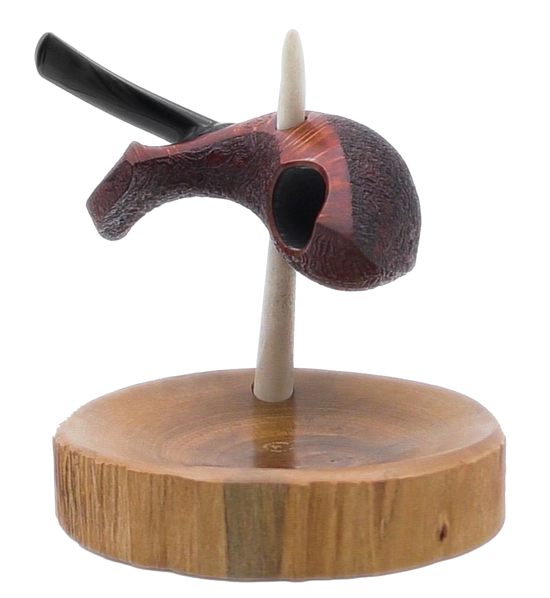 Jared Coles Partially Sandblasted Strawberry Wood Pierced Fish (with Stand)