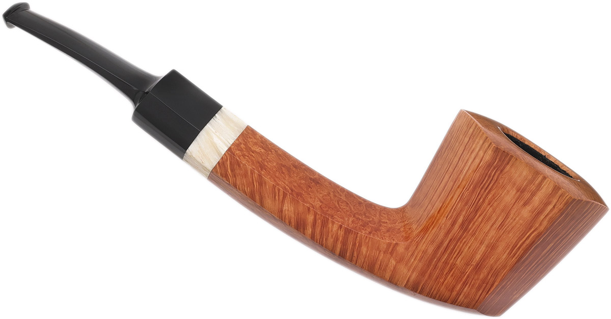 Trey Rice Smooth Natural Poul Ilsted Tribute Paneled Bent Dublin with Musk Ox Horn