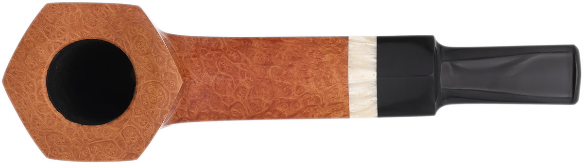 Trey Rice Smooth Natural Poul Ilsted Tribute Paneled Bent Dublin with Musk Ox Horn