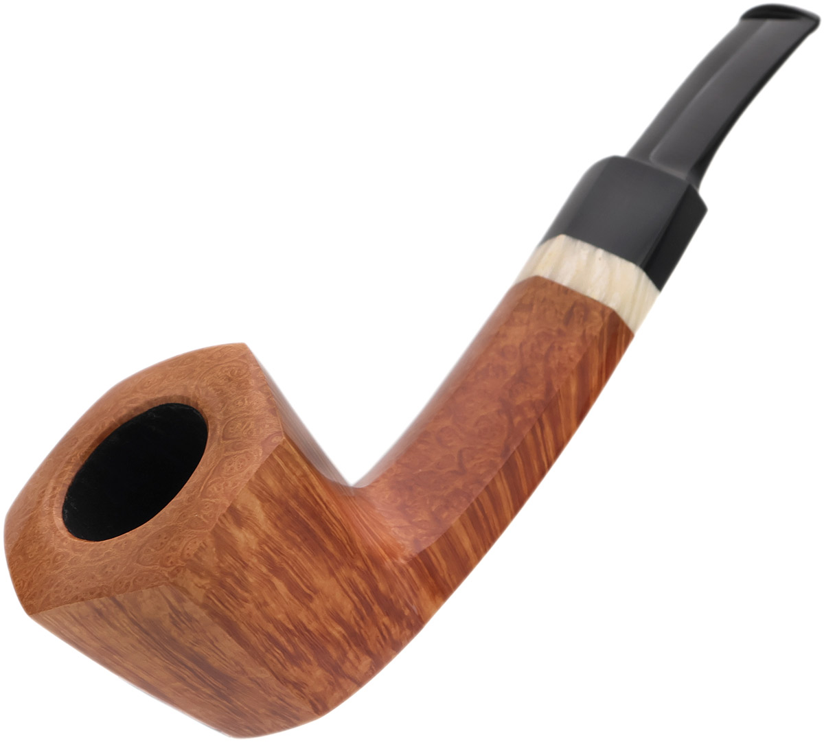 Trey Rice Smooth Natural Poul Ilsted Tribute Paneled Bent Dublin with Musk Ox Horn