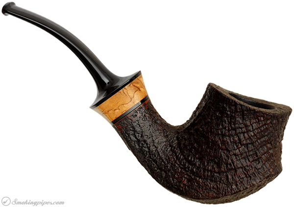 Danish Estate Kent Rasmussen Sandblasted Bent Freehand with Mazur Birch