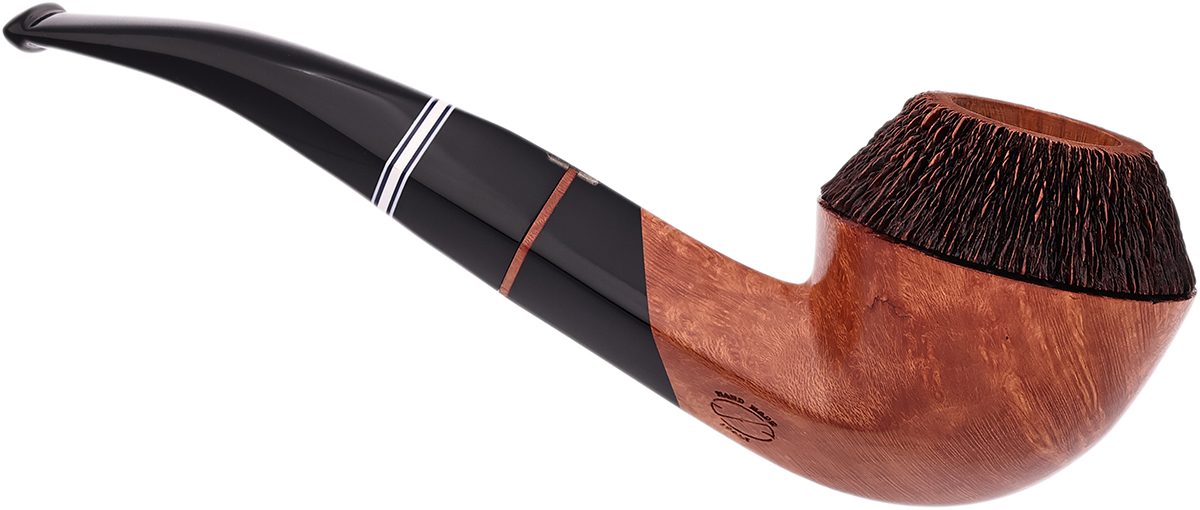 Italian Estate Amorelli Partially Rusticated Bent Bulldog (Frac) (**) (Unsmoked)