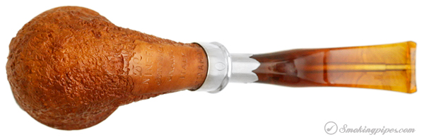 Italian Estate Ardor Ninfea Rusticated Bent Dublin with Silver Spigot (DR) (Unsmoked)