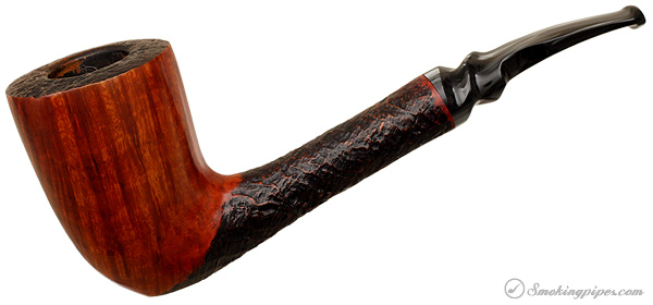 Italian Estate Savinelli Autograph Partially Sandblasted Freehand (5) (Replacement Stem)