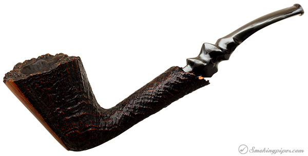 Italian Estate Savinelli Autograph Partially Sandblasted Freehand (4) (Replacement Stem)