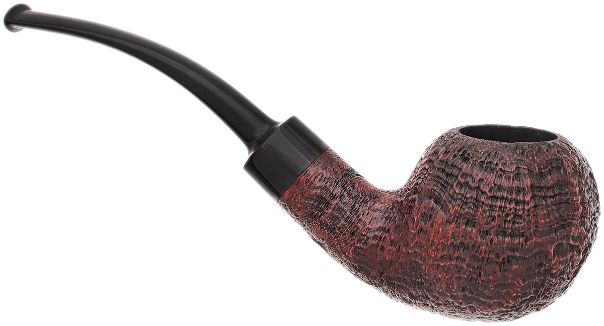 Doug Finlay Sandblasted Bent Apple (20) Tobacco Pipe