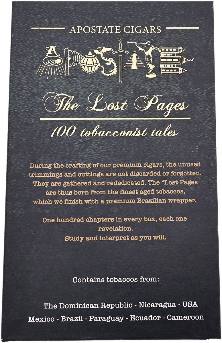 Apostate The Lost Pages (100 Cigars)