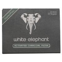 White Elephant 9mm Filters - Charcoal (40 Pack)