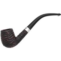 Peterson Junior Rusticated Nickel Mounted Bent Billiard Fishtail