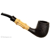 Tsuge Sandblasted Bent Billiard with Bamboo