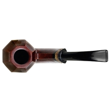 Tonni Nielsen Smooth Paneled Bent Brandy with Petrified Bone