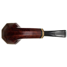 Tonni Nielsen Smooth Paneled Bent Brandy with Petrified Bone