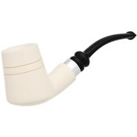 IMP Meerschaum Smooth Bent Billiard with Silver (with Case)