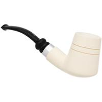 IMP Meerschaum Smooth Bent Billiard with Silver (with Case)