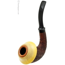 J. Alan Sandblasted Calabash with Boxwood Cap