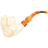 AKB Meerschaum Carved Viking with Horned Hat (with Case)
