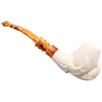 AKB Meerschaum Carved Dragon Claw Holding Egg (with Case)