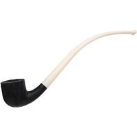 BriarWorks Classic Dark Rusticated Churchwarden with White Stem (C131XL)