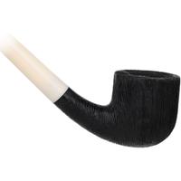 BriarWorks Classic Dark Rusticated Churchwarden with White Stem (C131XL)