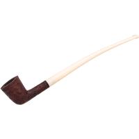 BriarWorks Classic Brown Sandblasted Churchwarden with White Stem (C61XL)