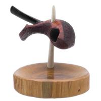 Jared Coles Partially Sandblasted Strawberry Wood Pierced Fish (with Stand)