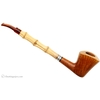 Italian Estates Luigi Viprati Fiammata Smooth Bent Dublin with Silver and Bamboo